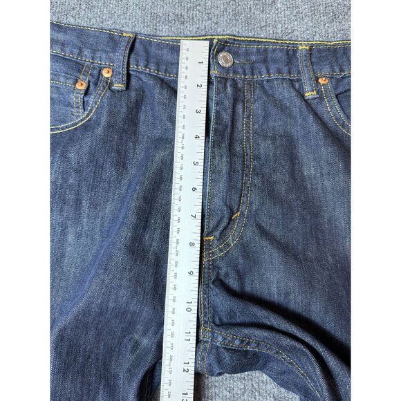 Levi's Jeans Mens 36x33* Blue 569 Loose Straight American Dark‎ Wash Denim - Picture 7 of 12